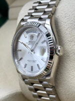 Rolex  Day-Date President 40mm White Gold Silver Diamond Baguette Dial - 228239 - Image 4