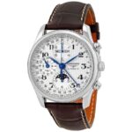 Longines Men's L2.673.4.78.3 Master Collection Complete Calendar Date Scale Around the Outer Rim,Chronograph Brown Leather Watch