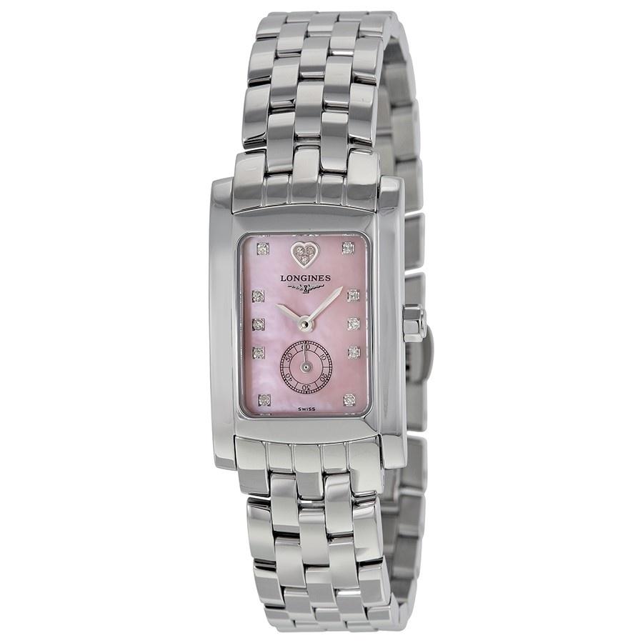 3D16B937-D625-6233-C08C-B56B23249798.jpg Longines Women's L51554936 Dolce Vita Limited Edition Audrey Hepburn Heart Diamond Stainless Steel Watch - Image 1
