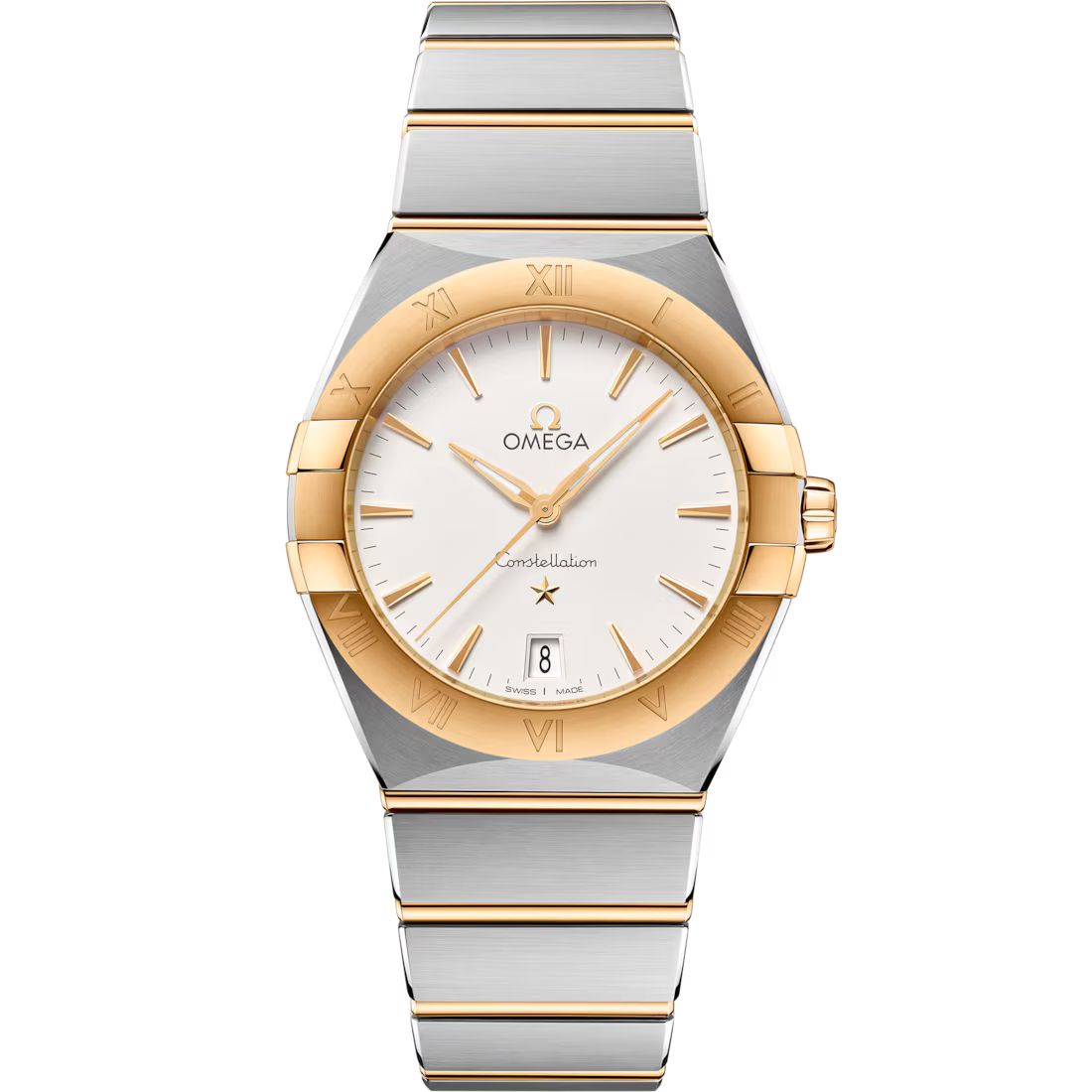 3DA72E10-A42C-4B7D-67DE-01A8C6DE4E53.avif Omega Constellation 36mm Silver Dial Stainless Steel and Sedna™ 18k Yellow Gold Bracelet 131.20.36.60.02.002 - Image 1