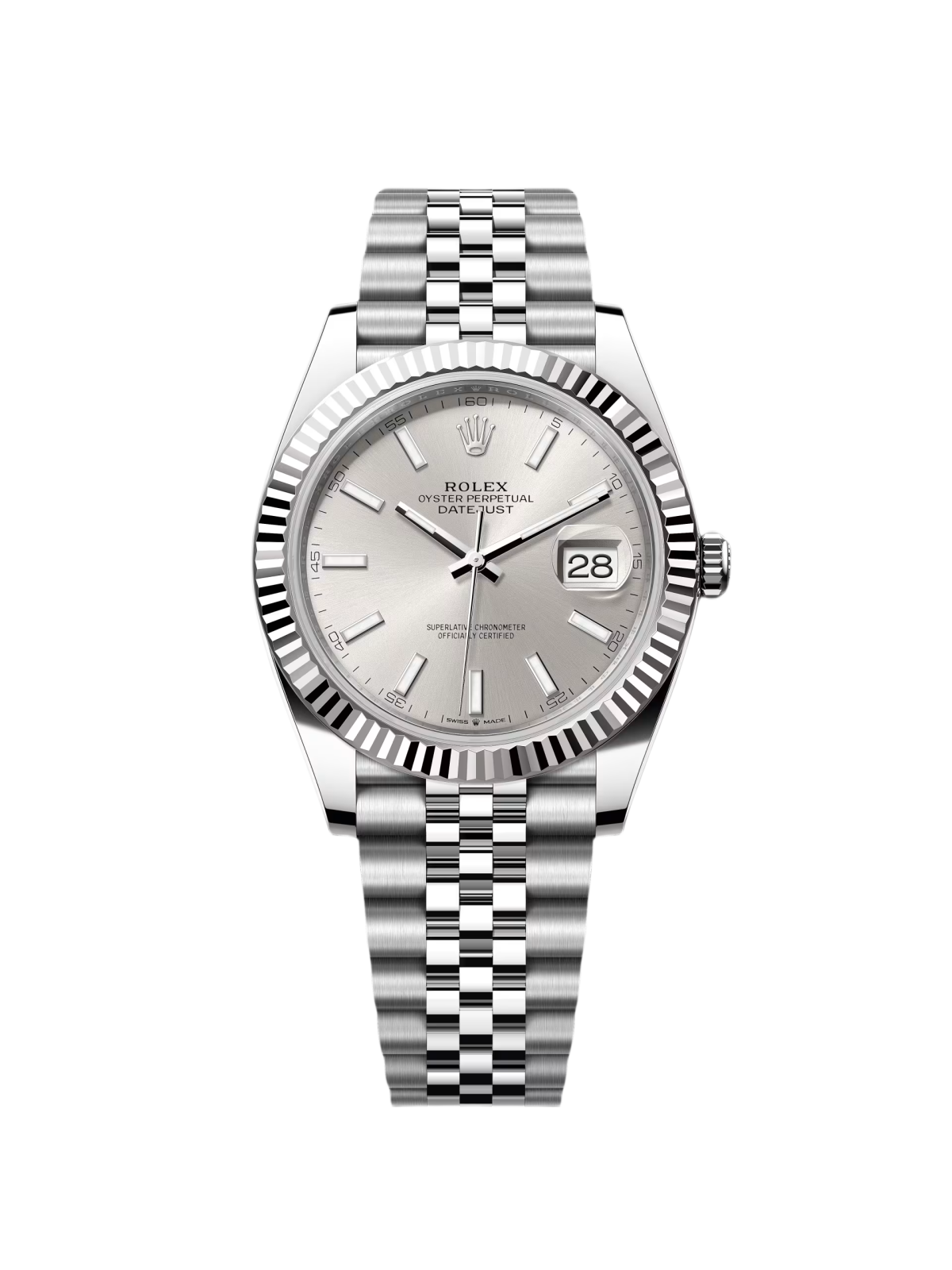 3DC94BDA-0FA0-3607-2371-36DA5EBF12FA.png Rolex Datejust 41mm 126334 Silver Index Jubilee Stainless Steel Mens Watch - Image 1