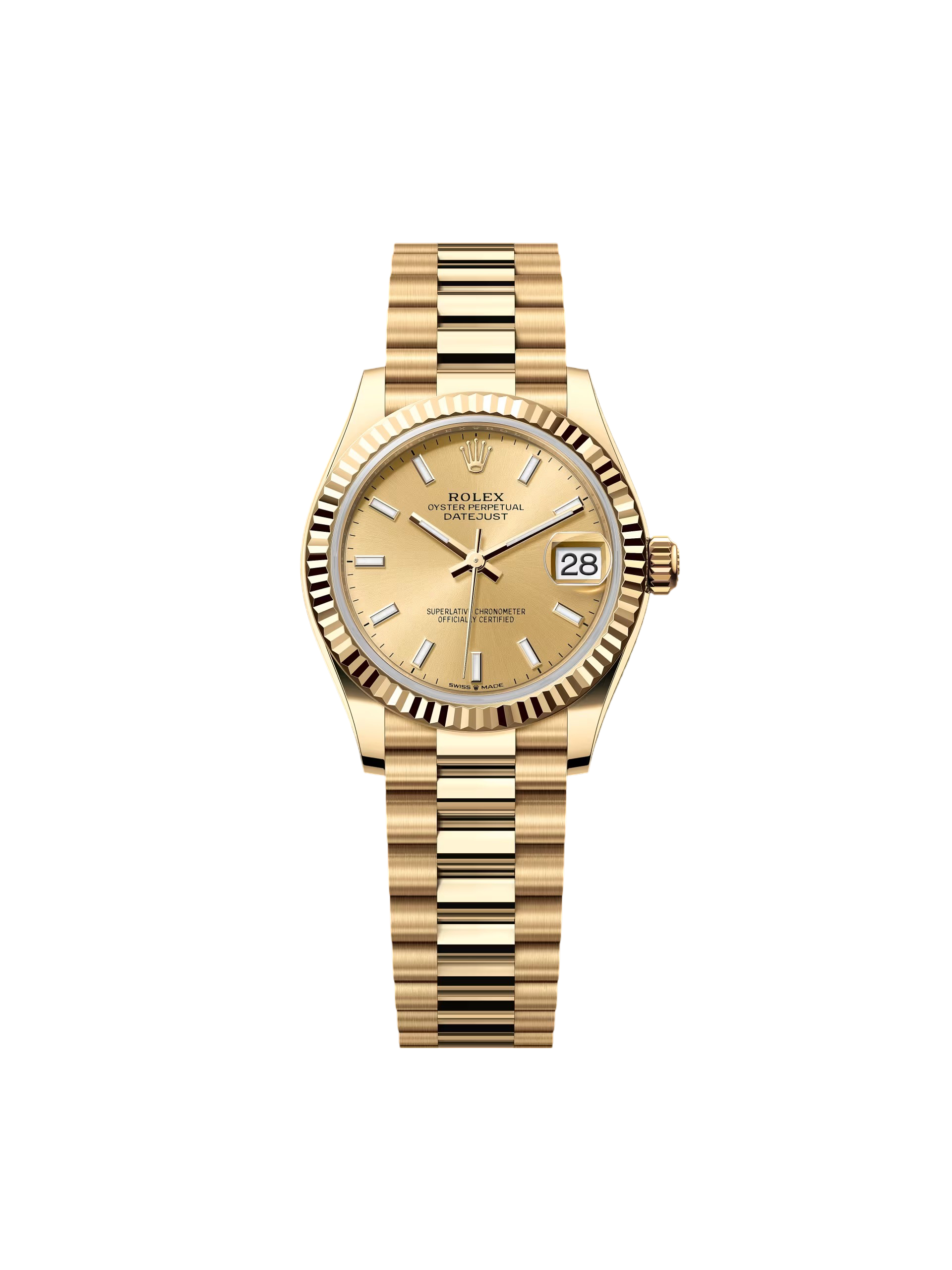 3EC3C955-1560-33A1-79E3-492A371FA476.png Rolex Datejust m278278-0040 Champagne 31mm Dial President Bracelet Watch - Image 1