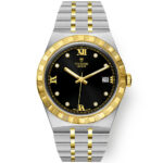 TUDOR Royal 38mm Two-Tone Black Diamond Dial Automatic Bracelet Watch M28503-0004