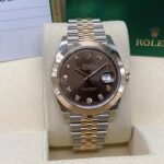 Rolex Datejust 41mm 126301 Chocolate Diamond Jubilee Steel and Everose Gold Watch - Image 3