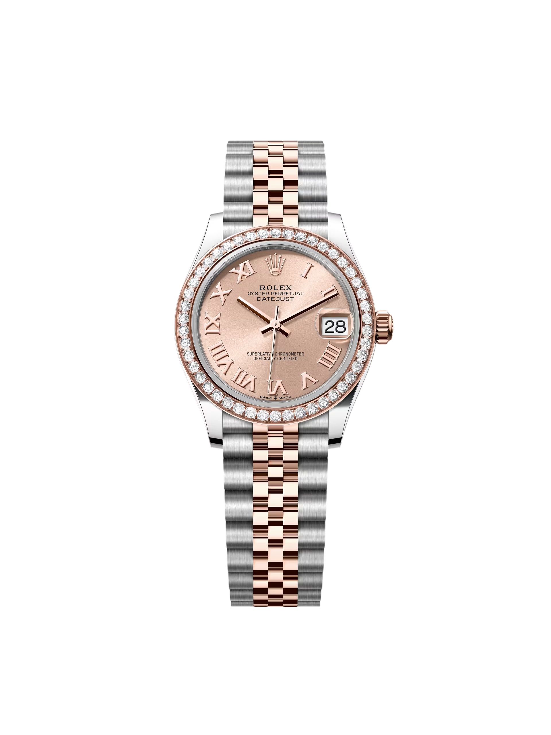 4009CFAF-EAB3-698F-B37E-4C0EA0940220.png Rolex Datejust m278381-0001/0002 Rose Roman Dial Diamond-Set Bezel 31mm - Image 1