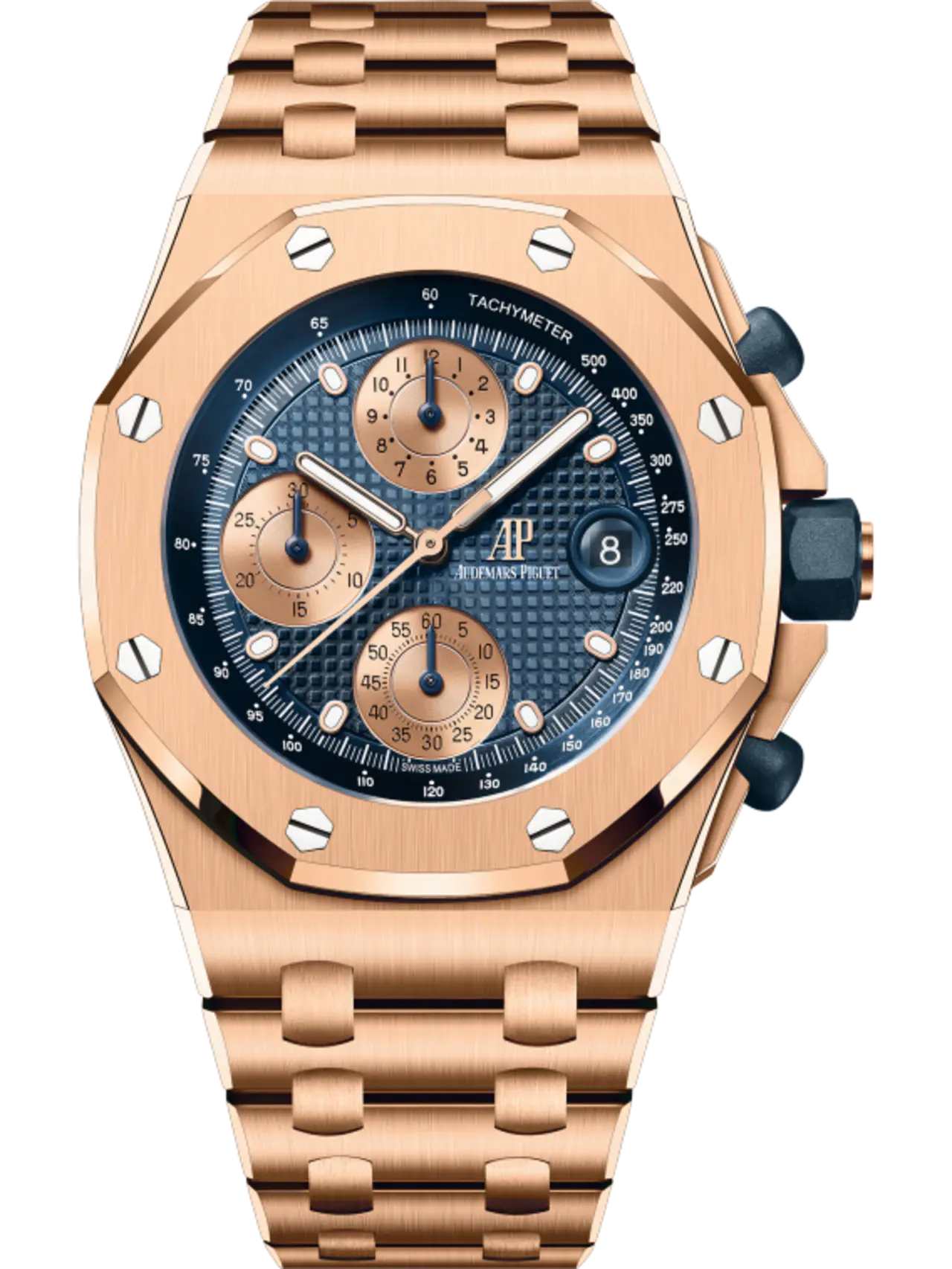 4036785C-0170-D9E8-4005-7790324B354B.png Audemars Piguet OFFSHORE Pink Gold Blue Dial CHRONOGRAPH 42mm 26238OR.OO.2000OR.01 - Image 1