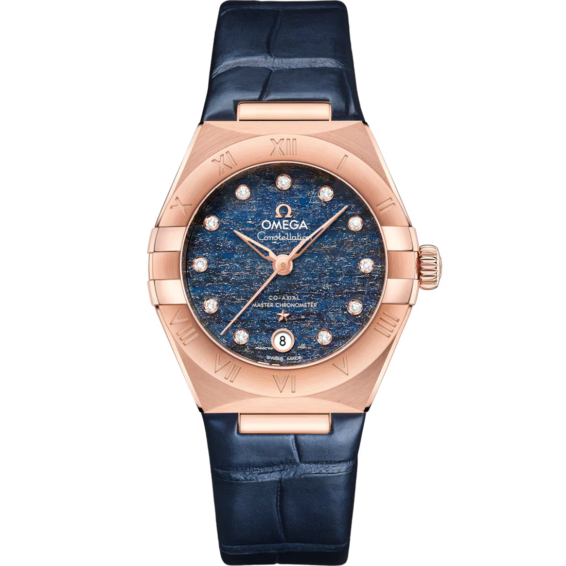 409334ED-2125-B724-0626-9D80B5257C61.avif Omega Constellation Ladies' Selection 29mm Sedna™ gold on leather strap 131.53.29.20.99.001 - Image 1