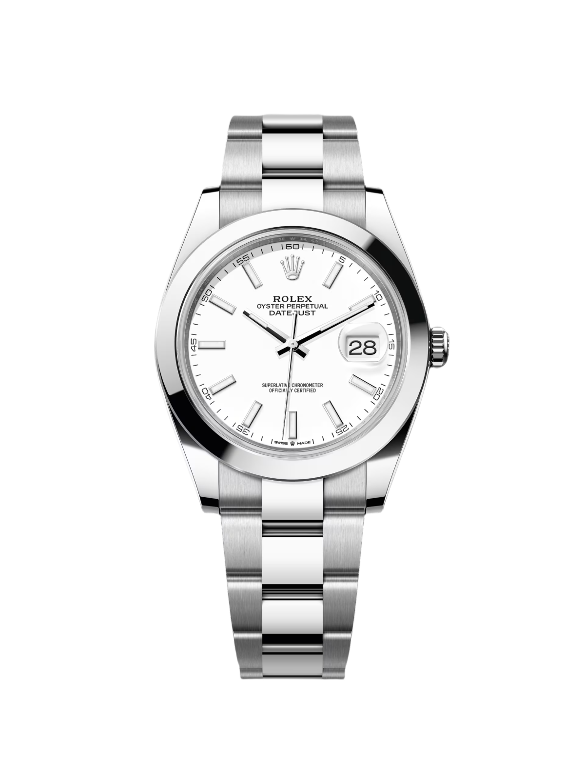 40DF449E-2A4B-F337-C785-F9026F87AB60.png Rolex Datejust 41mm 126300 White Index Oyster Stainless Steel Watch - Image 1