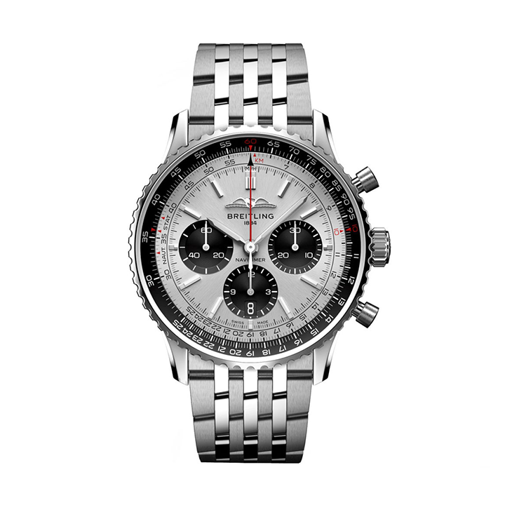 4158305D-FFD3-58AC-57BD-20C020CA4B19.png Breitling AB0138241G1A1 Navitimer B01 Silver Dial - Νew - Image 1