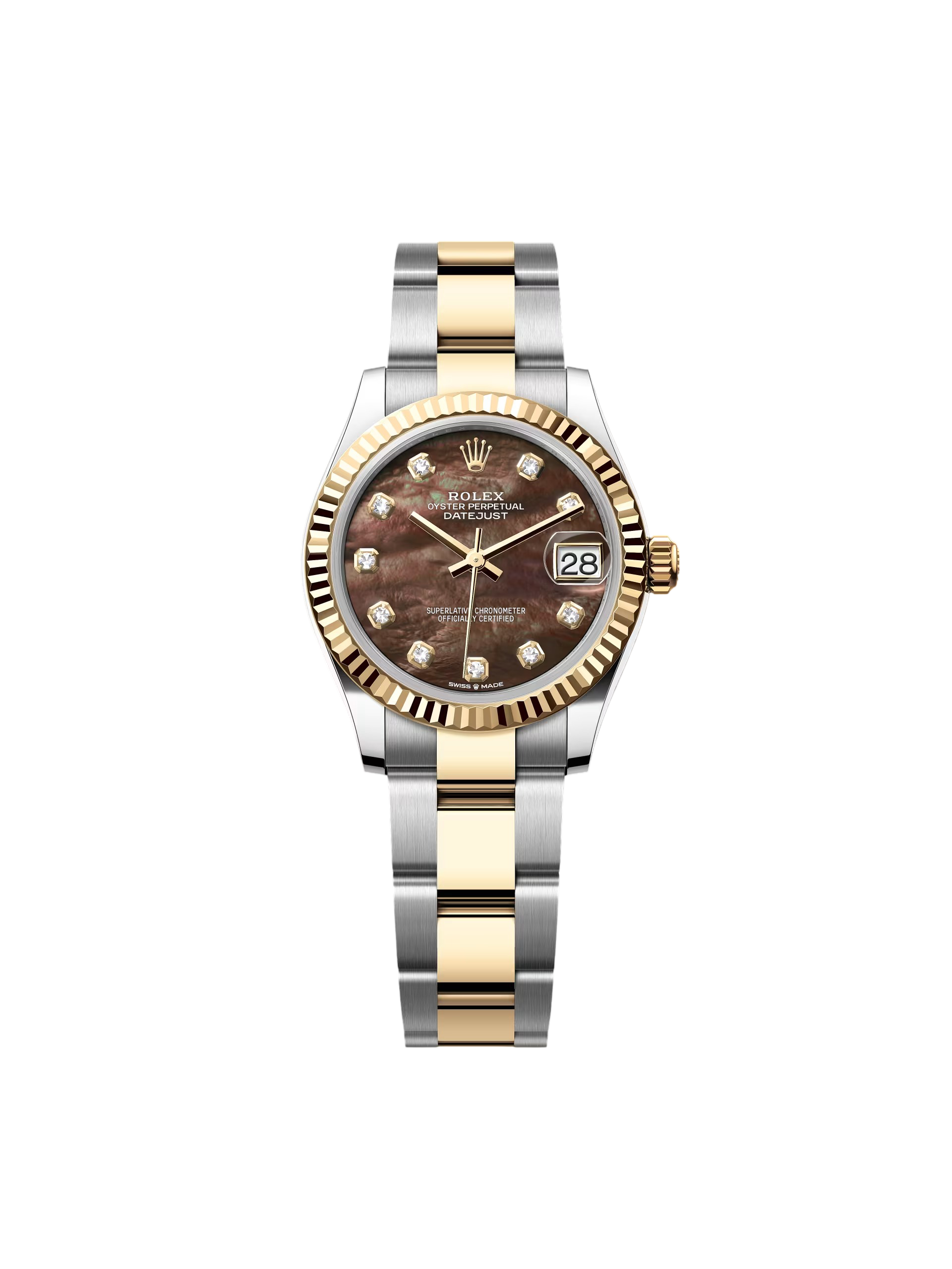 415E6462-FE63-1E77-49CD-92B5556FB706.png Rolex Datejust m278273-0023/0024 31mm Black Mother-of-Pearl Dial Stainless Steel and Yellow Gold Oyster Watch - Image 1