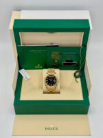 Rolex  Yellow Gold President Day Date 40mm Black Diamond Baguette Dial - 228238 - Image 7