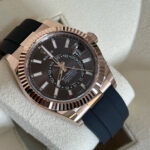 Rolex  Sky-Dweller 42mm Rose Gold Chocolate Dial Oysterflex - 336235 - Image 9