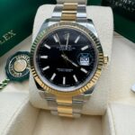 Rolex  Datejust 41mm Two-Tone Yellow Gold Fluted Bezel Black Index Dial Jubilee - 126333 - Image 8