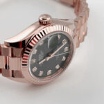 Rolex Lady-Datejust 28mm 279175 Green Diamond-Set Dial President Everose Gold - Image 4