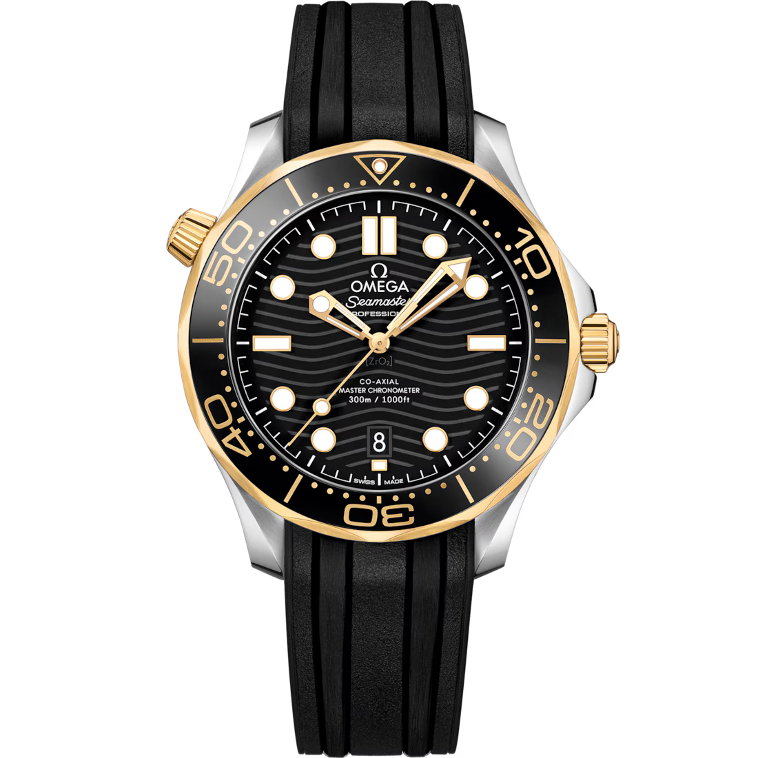 4501B29E-18BD-40F3-CB6B-1E1E9B74A00F.avif Omega Seamaster Diver 300M 42mm Black Dial Stainless Steel 18k Yellow Gold Strap 210.22.42.20.01.001 - Image 1