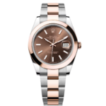 Rolex Datejust 41mm 126301 Chocolate Index Oyster Steel and Everose Gold Watch