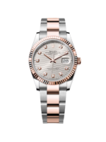 Rolex  Datejust 36mm 126231 Silver Fluted Motif Dial Oystersteel and Everose gold Bracelet - Image 2