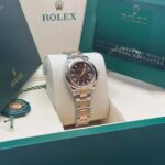 Rolex Lady-Datejust 28mm  279161 Chocolate Stick Dial, Two Tone Stainless Steel & 18K Rose Gold Oyster Bracelet Women's Watch - Image 4