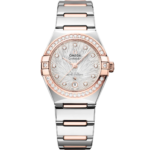 Omega Constellation 29mm Steel And Sedna Gold Case Diamond Bezel PVD Canopus Gold Silver Dial 131.25.29.20.52.003