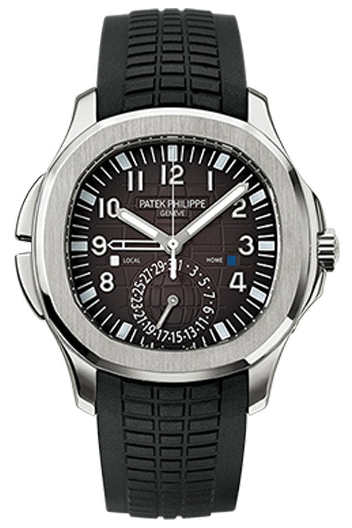 46946EA8-F2F3-D96F-0BD8-3AB2848D21B3.jpg Patek Philippe Aquanaut Dual Time Black Dial Automatic Men's Watch 5164A-001-499 - Image 1