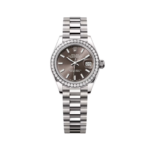 Rolex Lady-Datejust 28mm 279139RBR-0009 Dark Grey Dial White Gold Bracelet