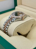 Rolex Datejust m278381-0005/0006 Chocolate Roman Diamond 31mm Dial Diamond-Set Bezel and Oyster Bracelet Watch - Image 4