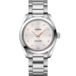 Omega Seamaster Aqua Terra 150M 28mm White Dial with Diamonds Stainless Steel Bracelet 220.10.28.60.54.001