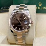 Rolex Datejust 41mm 126301 Chocolate Diamond Jubilee Steel and Everose Gold Watch - Image 8