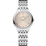 Omega De Ville Prestige 27.5 mm Linen Dial Stainless Steel Bracelet 434.10.28.60.09.001