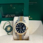 Rolex  Datejust 41mm Two-Tone Yellow Gold Fluted Bezel Black Index Dial Jubilee - 126333 - Image 10