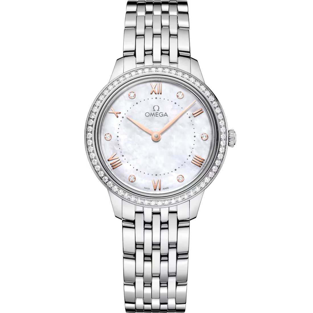 49650C0C-2FC7-0101-5567-D8ECB7F5EAC9.avif Omega De Ville Prestige, Stainless Steel and Diamond-set, 30mm Quartz 434.15.30.60.55.001 - Image 1