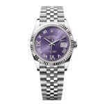 Rolex  Datejust 36mm 126234 Datejust Aubergine Purple Diamond Roman Oyster Stainless Steel