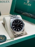 Rolex  Oyster-Perpetual 41mm 124300-0002 Stainless Steel Black Index Dial Watch - Image 4