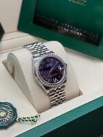 Rolex Datejust m278384RBR-0029/0030 Aubergine 31mm Dial Jubilee Watch - Image 4