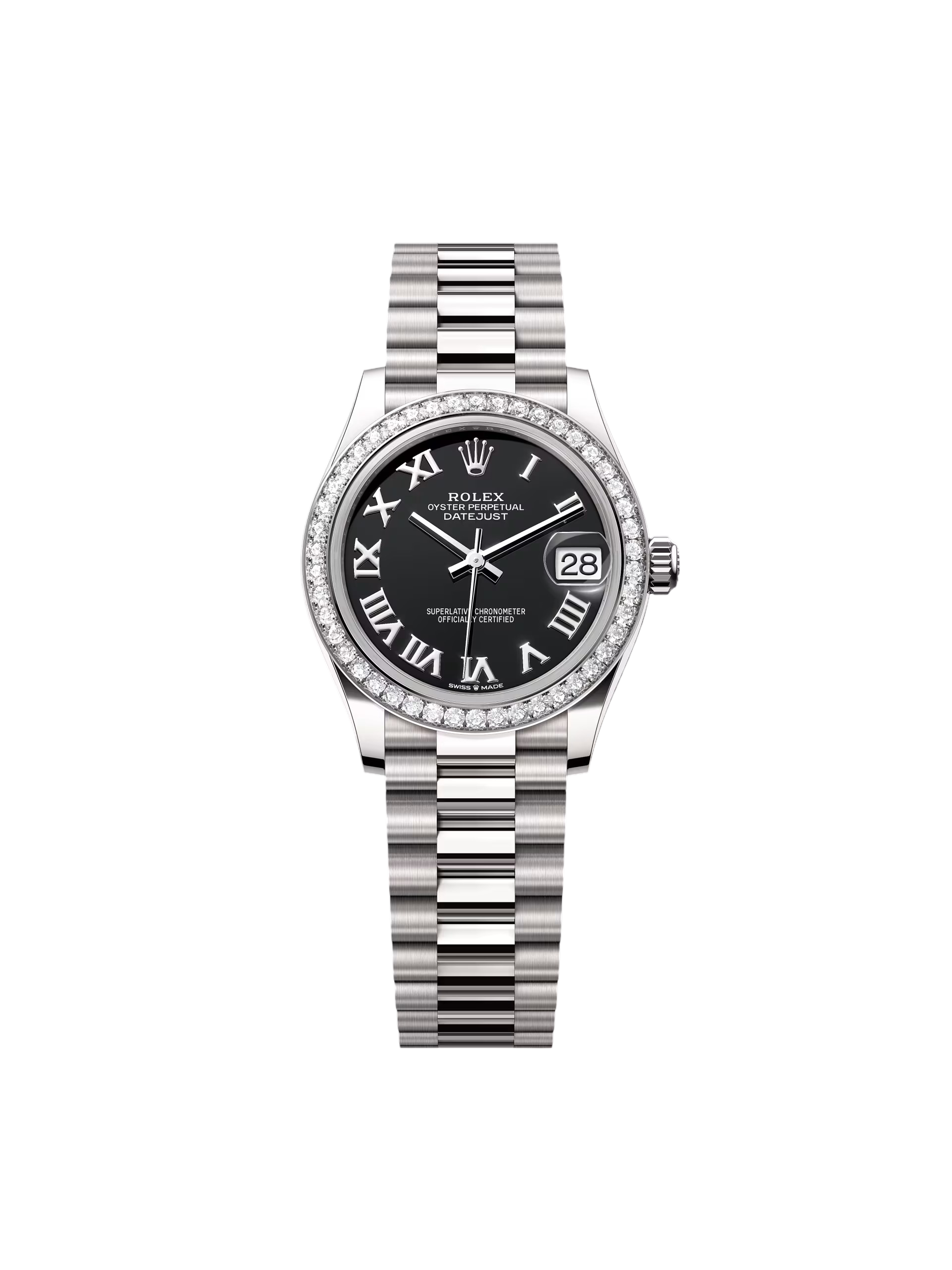 4BF4B39D-0142-8860-7BD7-030718962A1C.png Rolex Datejust m278289RBR-0011 Bright Black Dial White Gold President Watch - Image 1