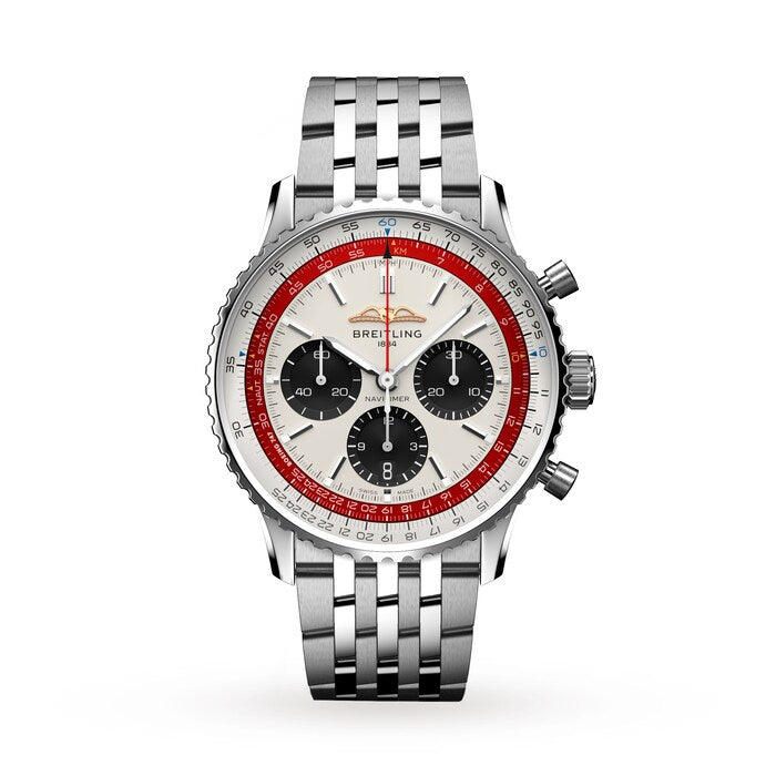 4DFABC9C-2CE7-4B39-4121-26AAE04AD821.jpg Breitling Navitimer B01 Chronograph 43 Boeing 747 Limited Edition Boutique Exclusive Stainless Steel Bracelet AB01383B1G1A1 - Image 1