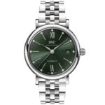 IWC  Portofino Automatic 37mm Green Diamond Dial Steel Women's Watch IW458602