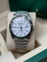 Rolex  Datejust 41mm  White Index Oyster Stainless Steel Men’s Watch - 126334 - Image 9