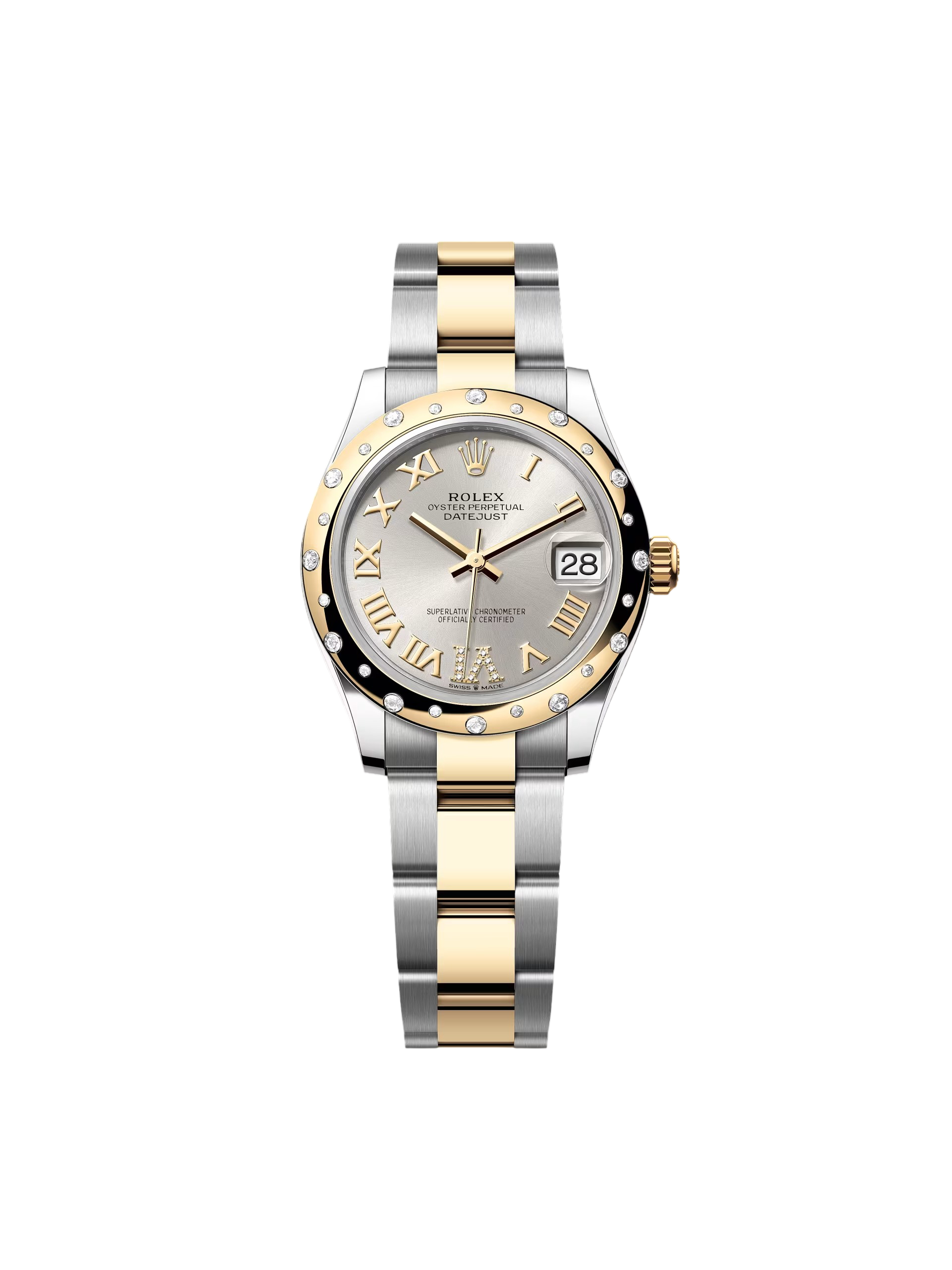 4EE3C9A0-E5C6-A657-D10A-7B8D923277DD.png Rolex Datejust m278343-0003/0004 Silver Dial Yellow Rolesor Oyster Watch - Image 1