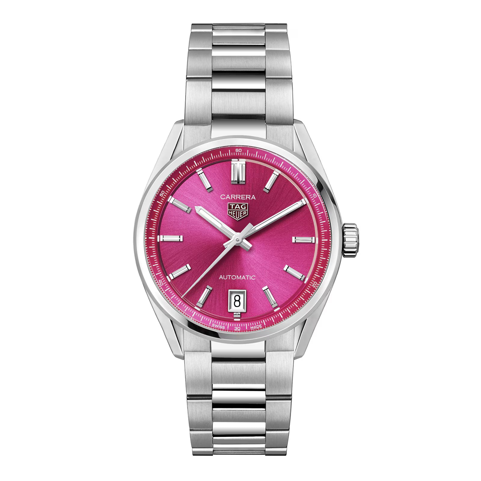 4F8CED06-840A-1B4F-A831-7B92B8FE6189.avif TAG Heuer Carrera Date 36mm Unisex Watch Pink WBN2313.BA0001 - Image 1