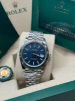 Rolex  Datejust 41mm Blue Fluted Motif Index Dial Jubilee Bracelet Watch - 126334 - Image 6