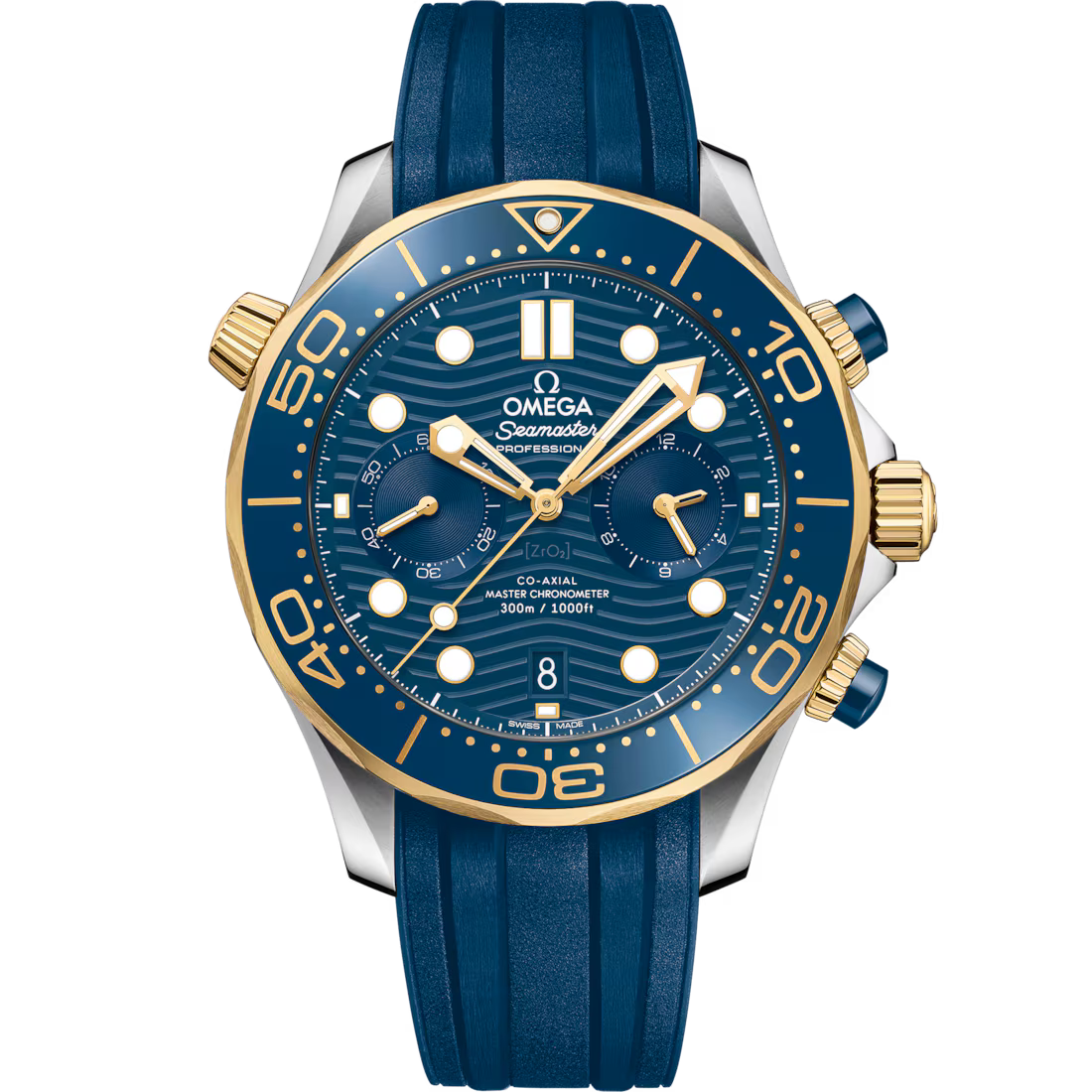50B91ACB-3F30-FFCA-C3EA-33E10B221A5D.avif Omega Seamaster Diver 300M 44mm Blue Dial Stainless Steel and 18k Yellow Gold Strap 210.22.44.51.03.001 - Image 1