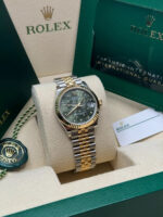 Rolex Datejust m278273-0031/0032 31mm Olive Green Floral Motif Dial Stainless Steel and Yellow Gold Oyster Watch - Image 12