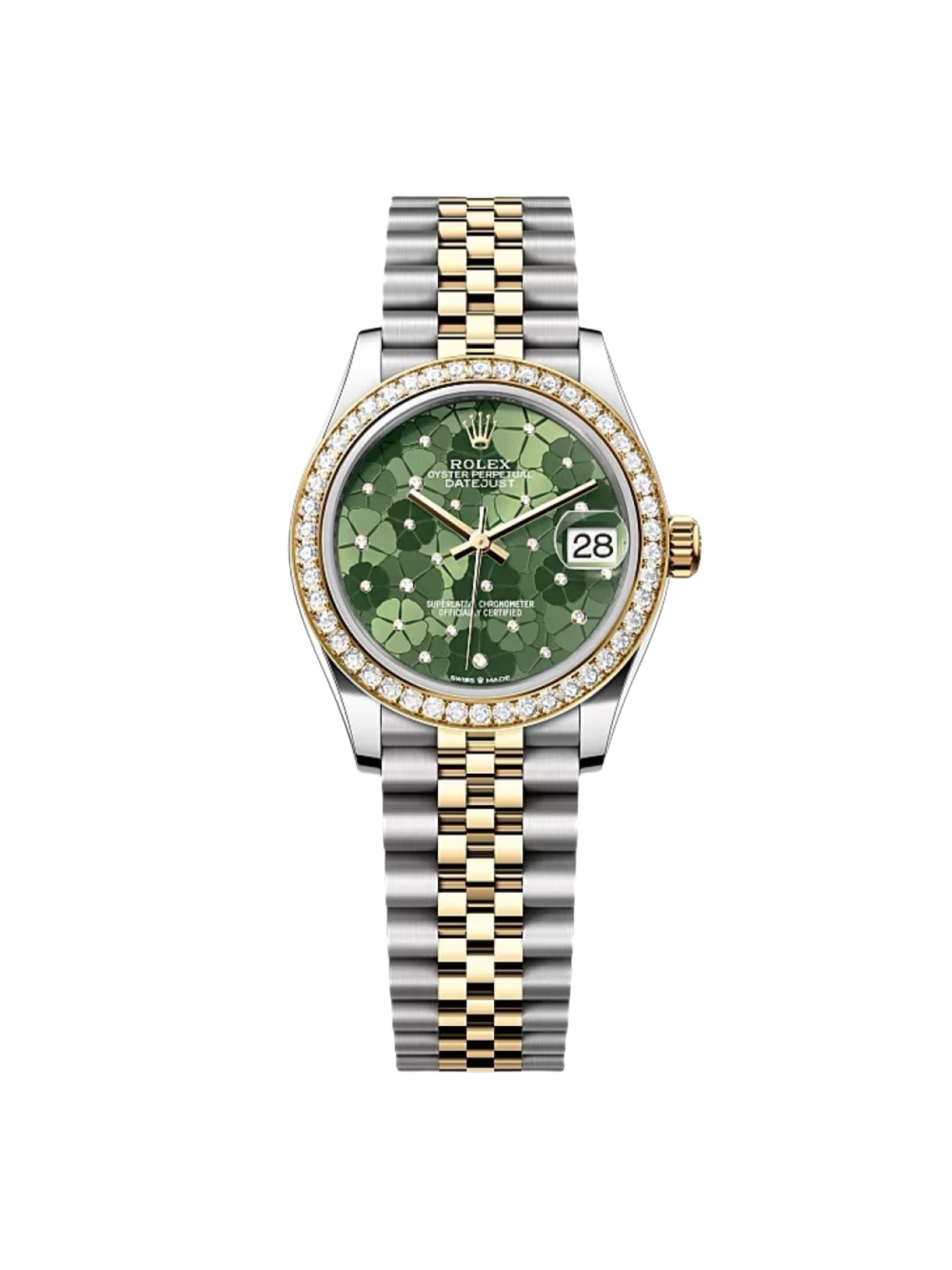 511ADD06-D0EE-D245-5CCB-A6D4162F5070.png Rolex Datejust m278383-0031/0032 31mm Green Floral Dial Oyster Bracelet - Image 1