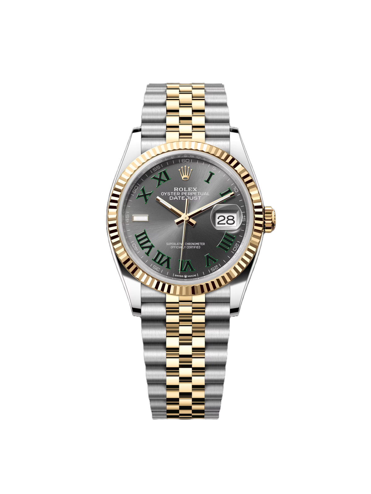 511D433A-21EE-90A6-613A-C6F59FEF4000.png Rolex Datejust 36mm 126233 Wimbledon Slate Dial Oyster Bracelet Watch - Image 1
