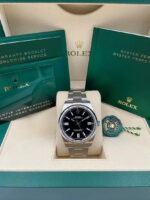 Rolex  Oyster-Perpetual 41mm 124300-0002 Stainless Steel Black Index Dial Watch - Image 9