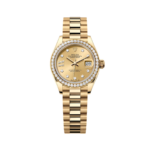 Rolex Lady-Datejust 28mm 279138RBR Champagne Diamond Dial and Diamond Bezel Yellow Gold Bracelet
