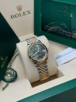 Rolex Datejust m278273-0031/0032 31mm Olive Green Floral Motif Dial Stainless Steel and Yellow Gold Oyster Watch - Image 14