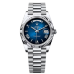 Rolex  Day-Date President 40mm Platinum Blue Roman Ombre Dial - 228236