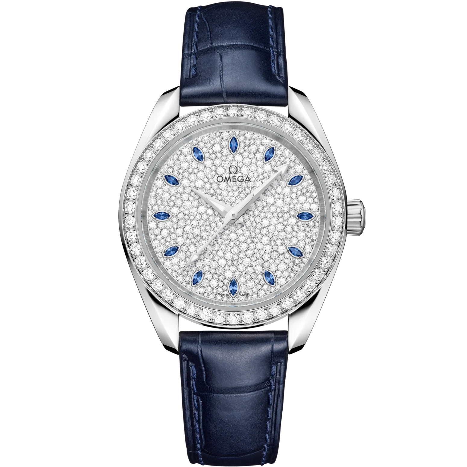 53D9F7E4-410A-A307-C92E-C0F60C6F554E.png Omega Seamaster Aqua Terra 150M 34 mm Silver Dial with Diamonds Canopus Gold™ Strap 220.58.34.20.99.007 - Image 1
